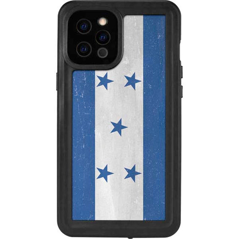 Honduras Flag Distressed iPhone 12 Pro Max Waterproof Case